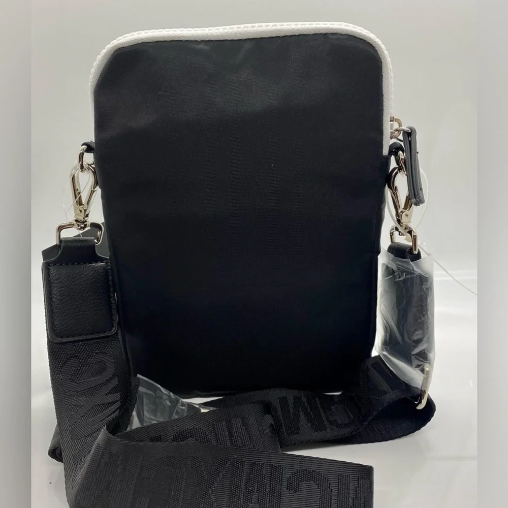 Black White Nylon Crossbody Bag Adjustable Bag
